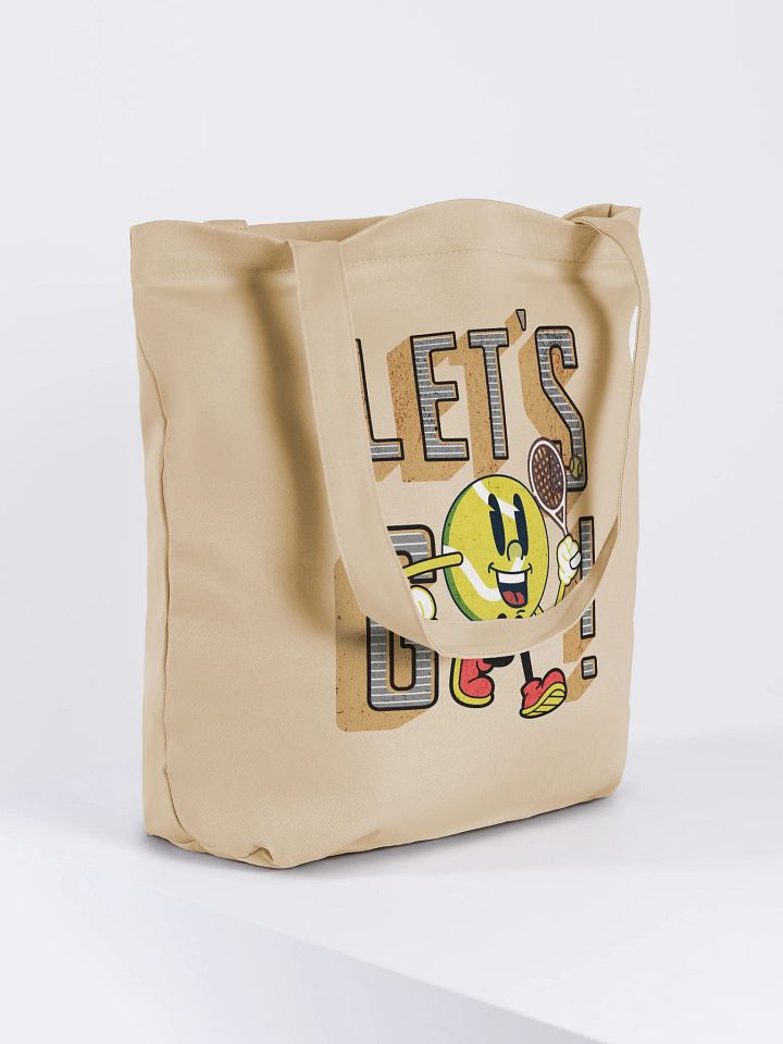Lets Go Mascot Tennis Ball Motivational Tote Bag product image (4)