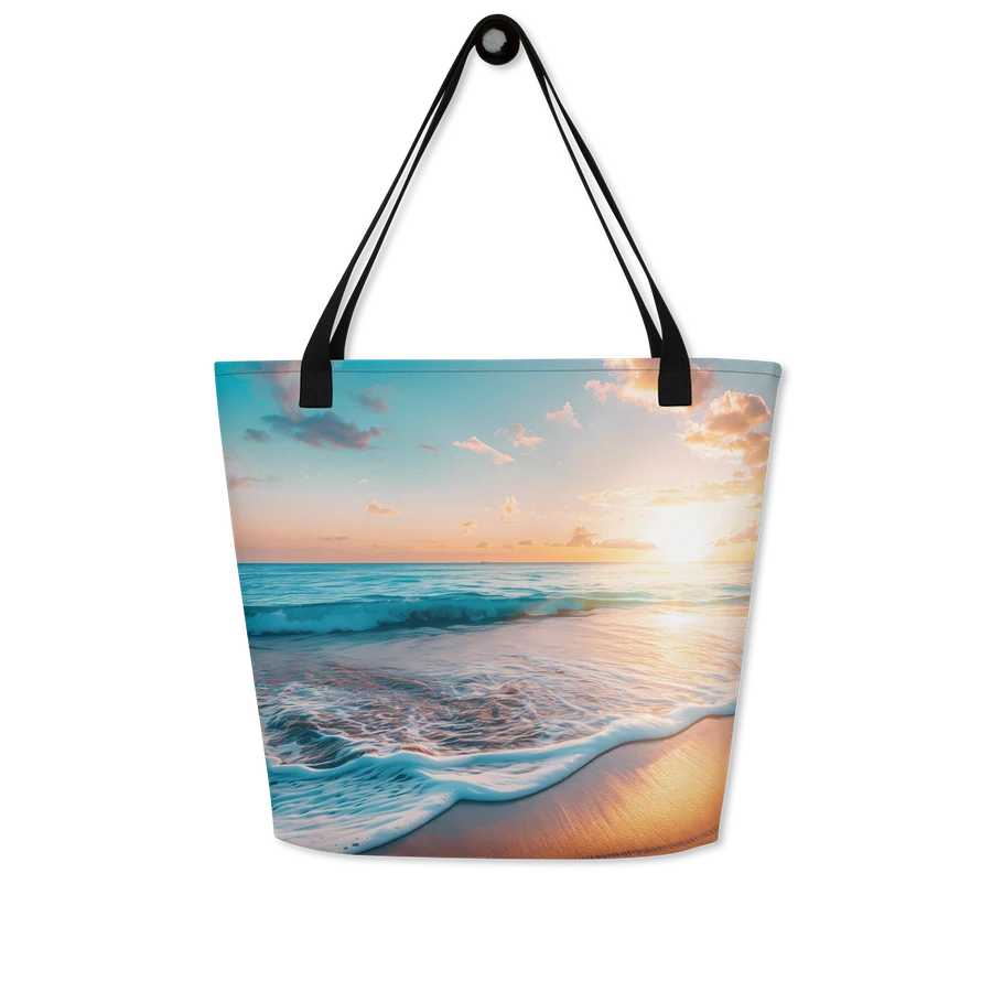 Tote Bag: Beach Sunset Ocean Waves Turquoise Ocean Scenic Design product image (8)