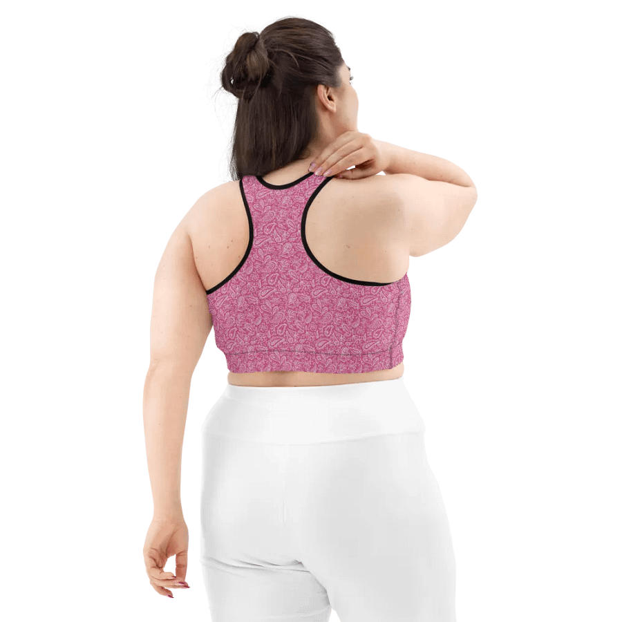 Dk Pink All-Over Print Sports Bra product image (11)
