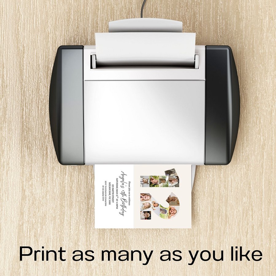 12th Birthday Photo Collage Editable Invitation Template product image (9)