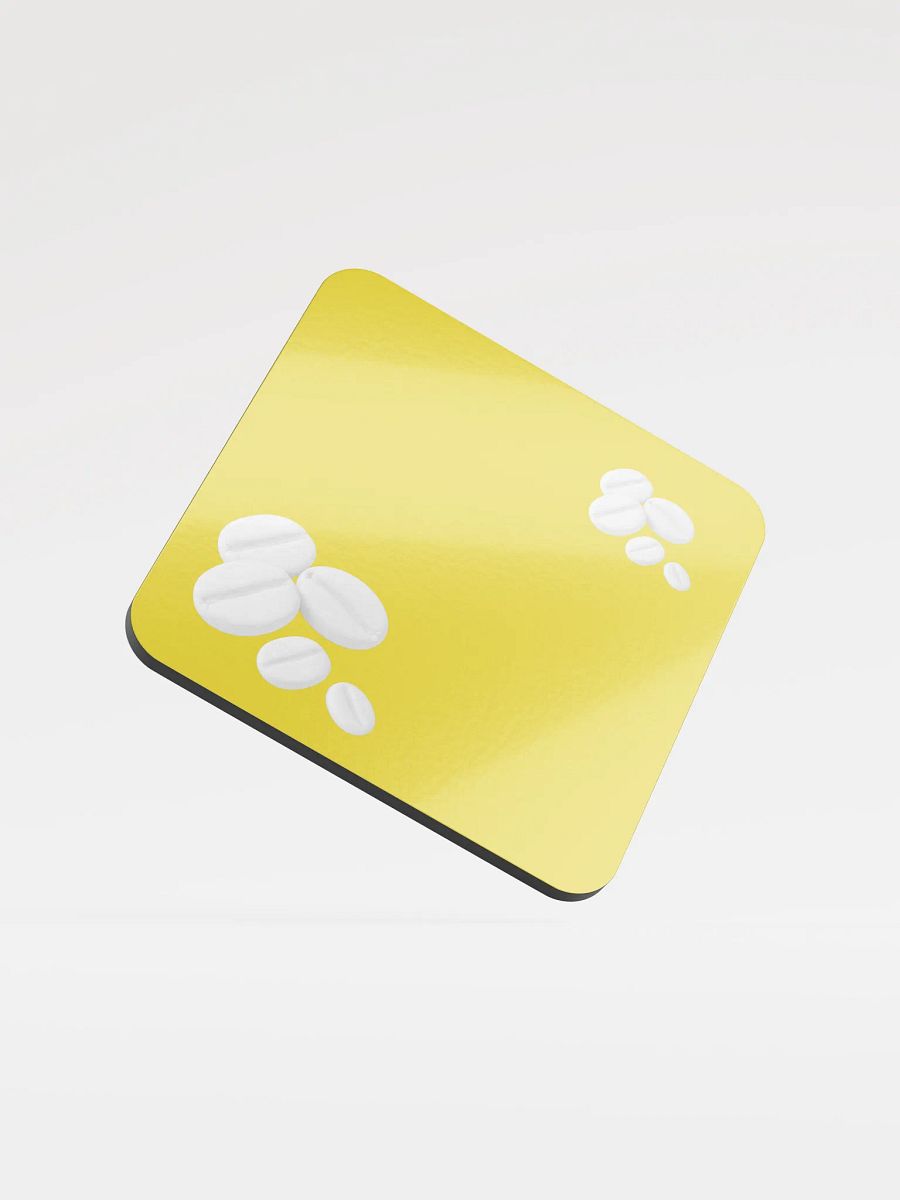Yellow I Swear They Are Coffee Beans! White Coffee Beans Coaster product image (1)