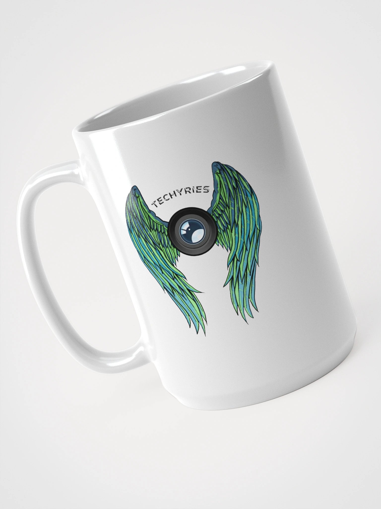 Techyries Logo White Glossy Mug product image (3)