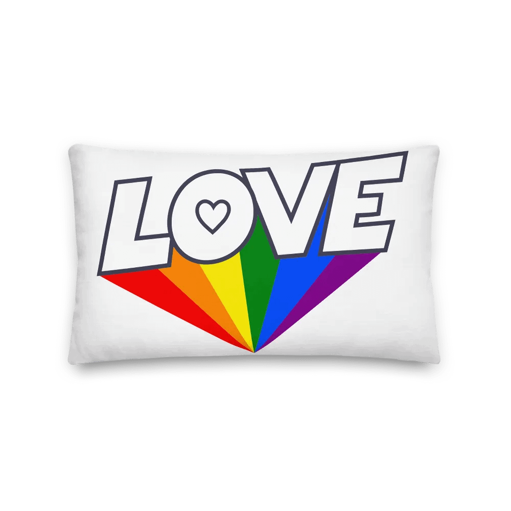 Rainbow Stripes All-Over Pillow product image (5)