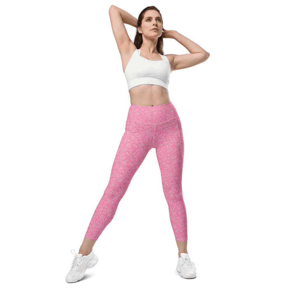 Pink Leggings w pocket product image (4)