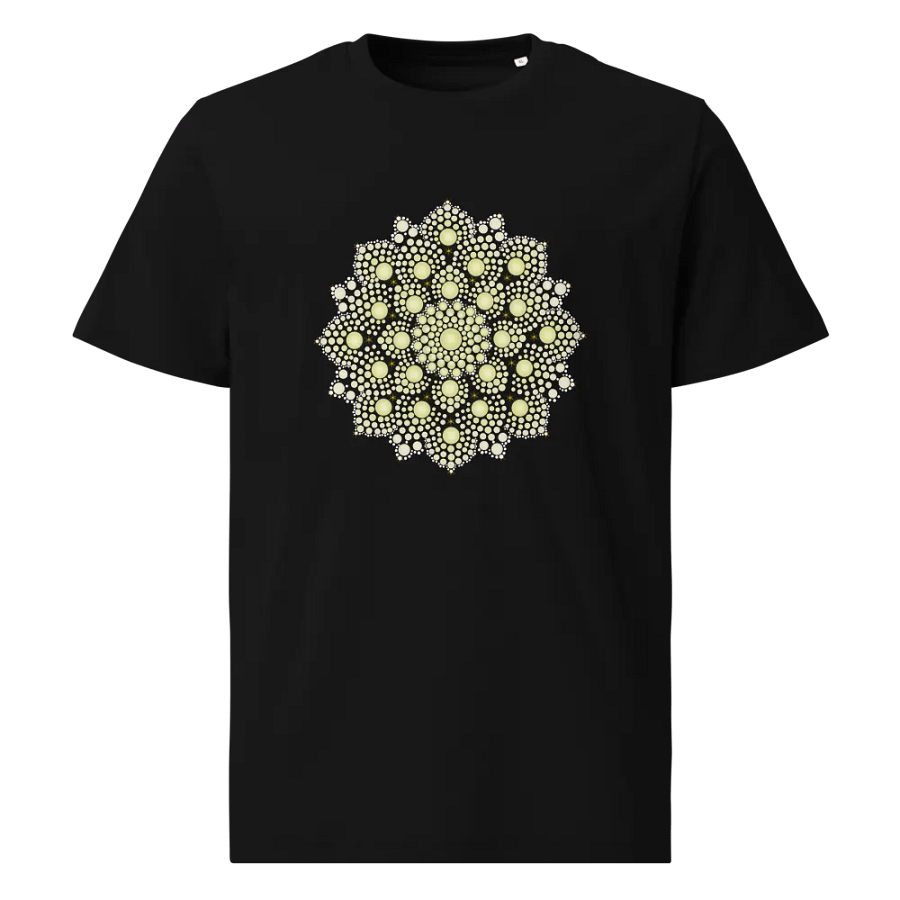 Yellow Dot Mandala Unisex Organic Cotton T-Shirt product image (5)