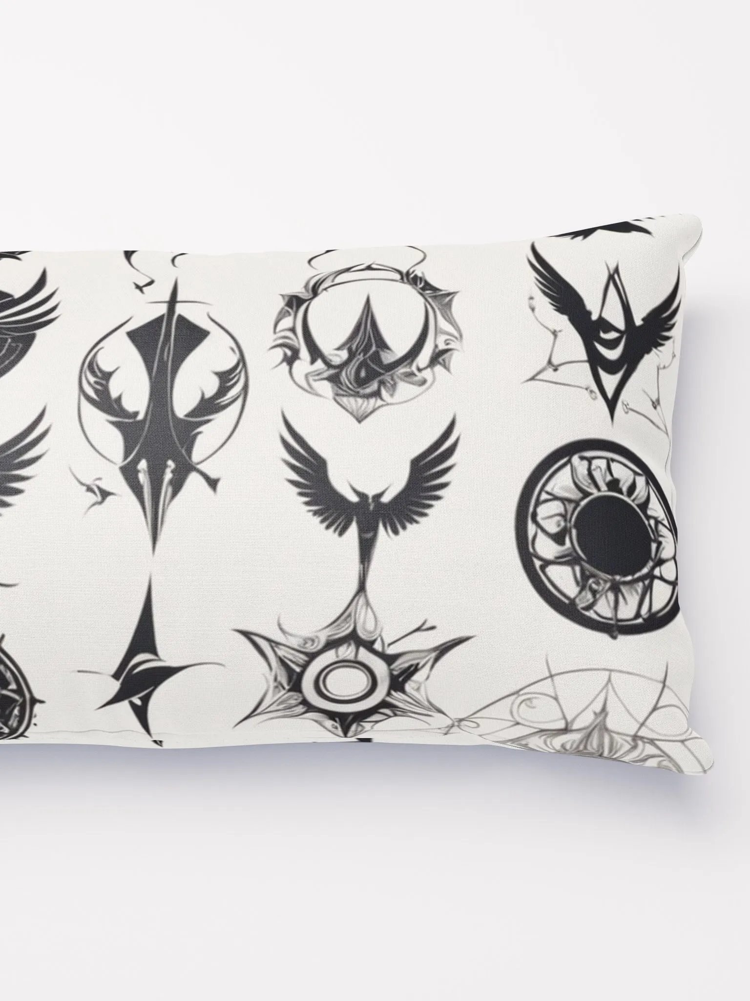 Black and White Symbology Cushion product image (2)