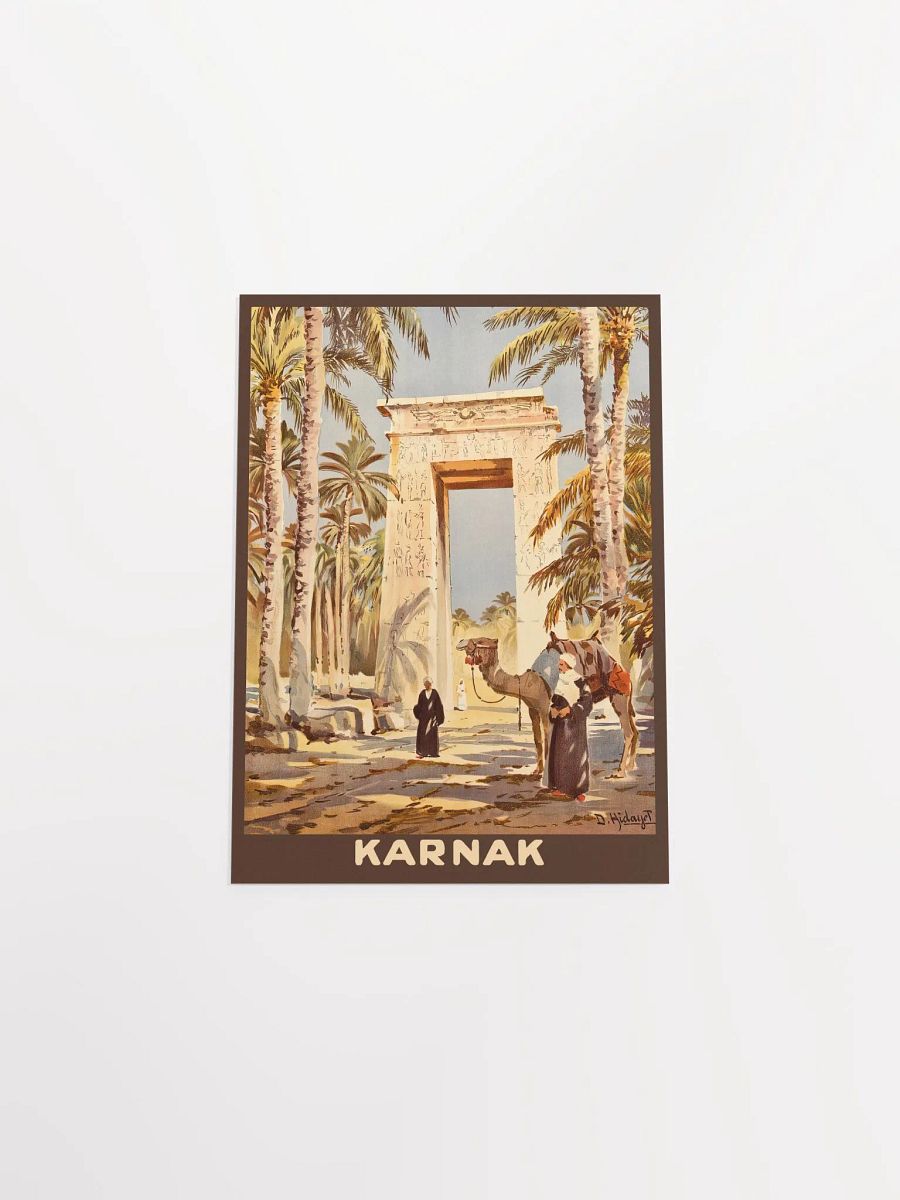 Egypt, Karnak, 1930 — retro vintage travel poster product image (9)