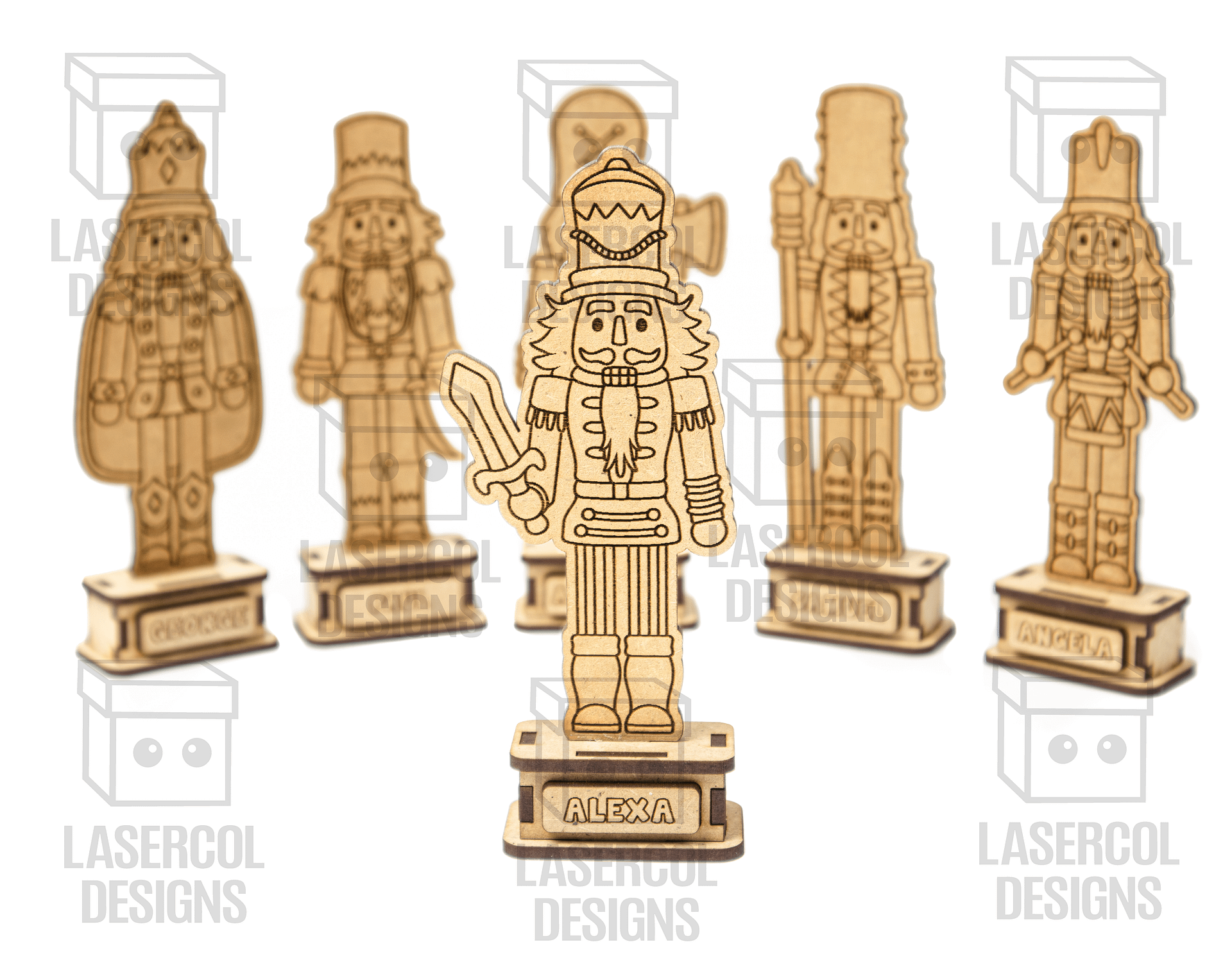 Nutcracker Set (2 Sizes, 6 Styles) - Christmas Gift - Laser Cut Files product image (7)