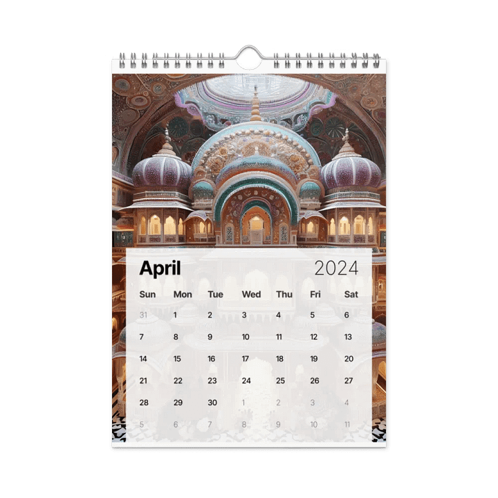 Indian themed calendar product image (1)