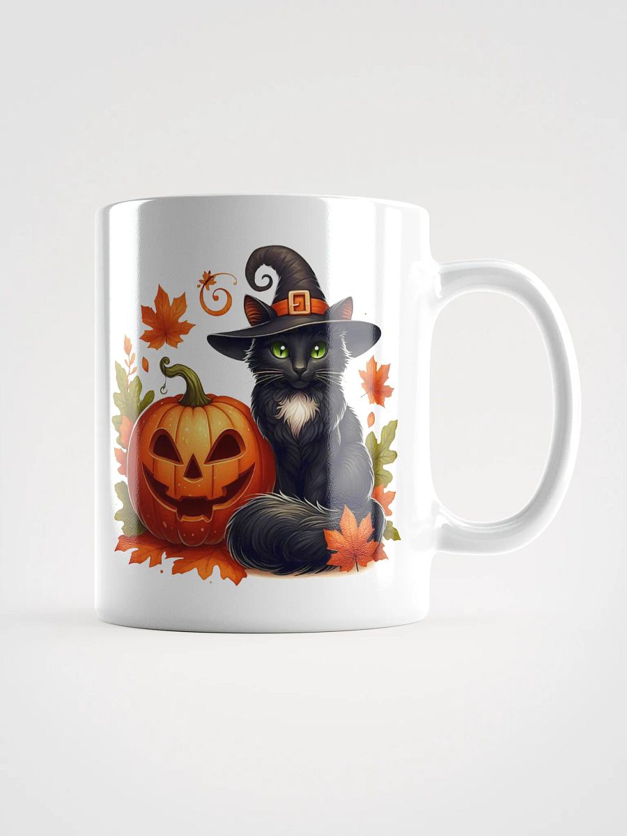 Halloween Mug, Black Cat Mug, Gift for Halloween Cat Lovers, Halloween Gift, Pumpkin Mug product image (2)