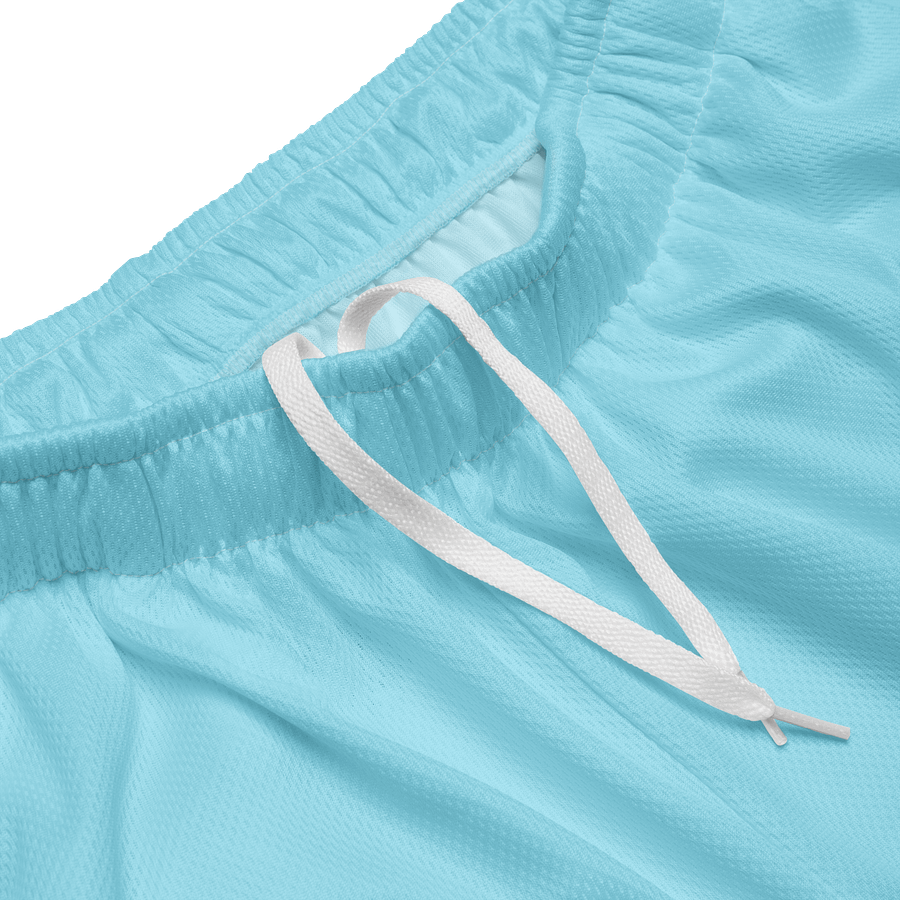 Women's | BRN.2C.C.™ Mesh Shorts | Coastal Cool Meets Sporty Style | Recycled Unisex Activewear 🌊🔥| White Logo on Blizzard Blue product image (3)