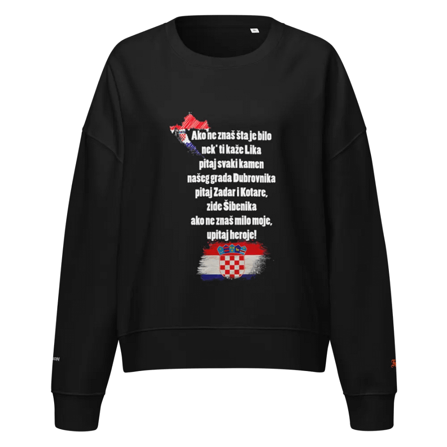Thompson Ako Ne Znaš Šta Je Bilo (stihovi) WomenOrganic Sweatshirt product image (4)