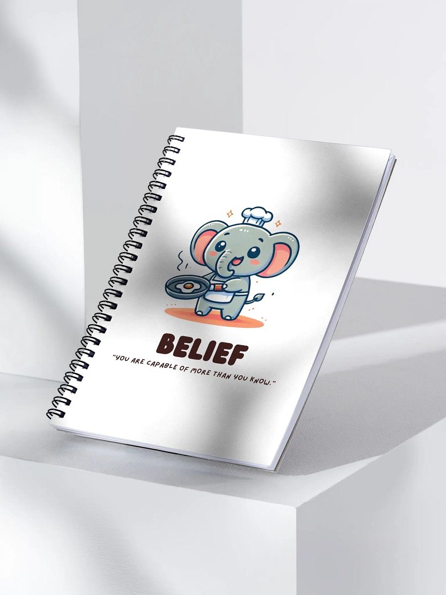 Belief Chef Elephant Spiral Notebook product image (3)
