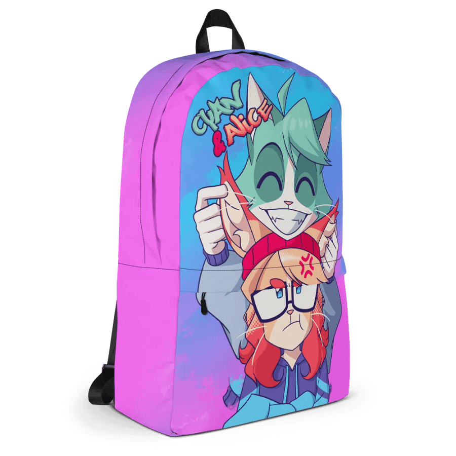 Cyan Teasing Alice's Ears All-Over Print Backpack product image (11)