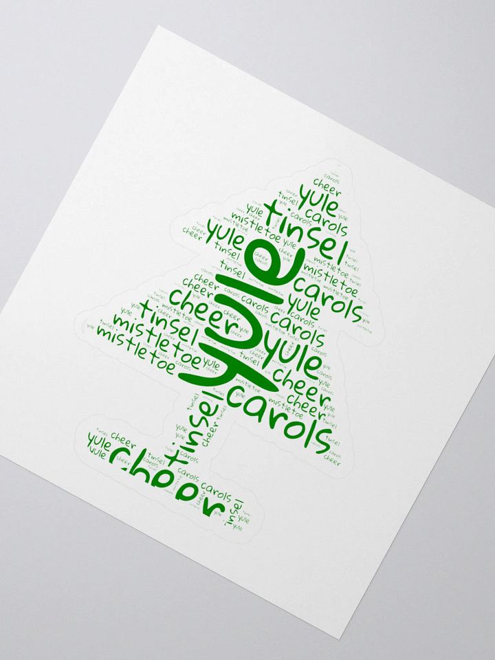 Christmas Spirit Word Art Kiss Cut Stickers product image (2)