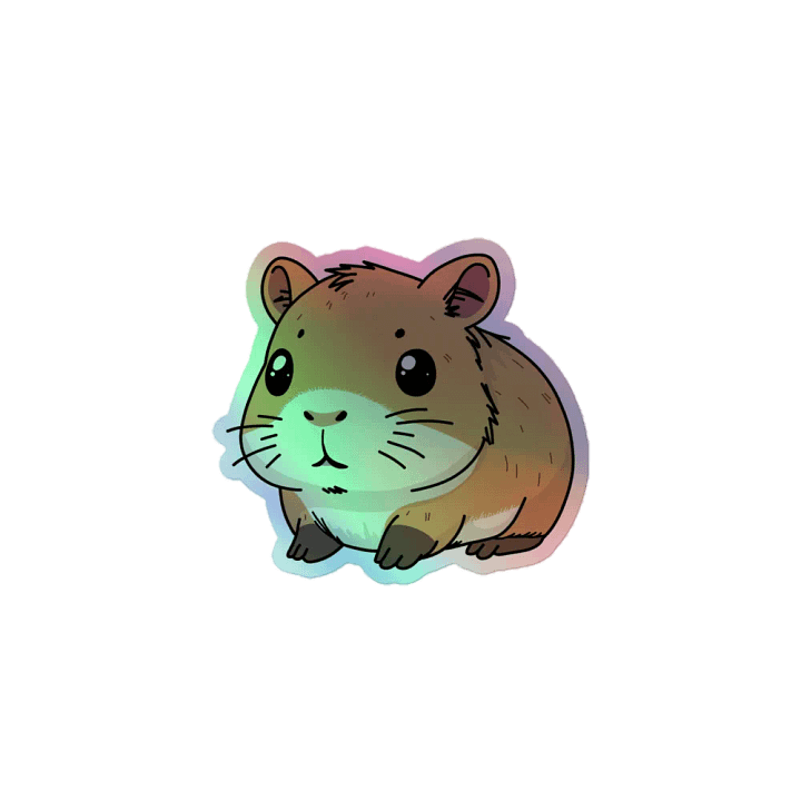 Chubby Hamster Holographic Sticker Set product image (1)