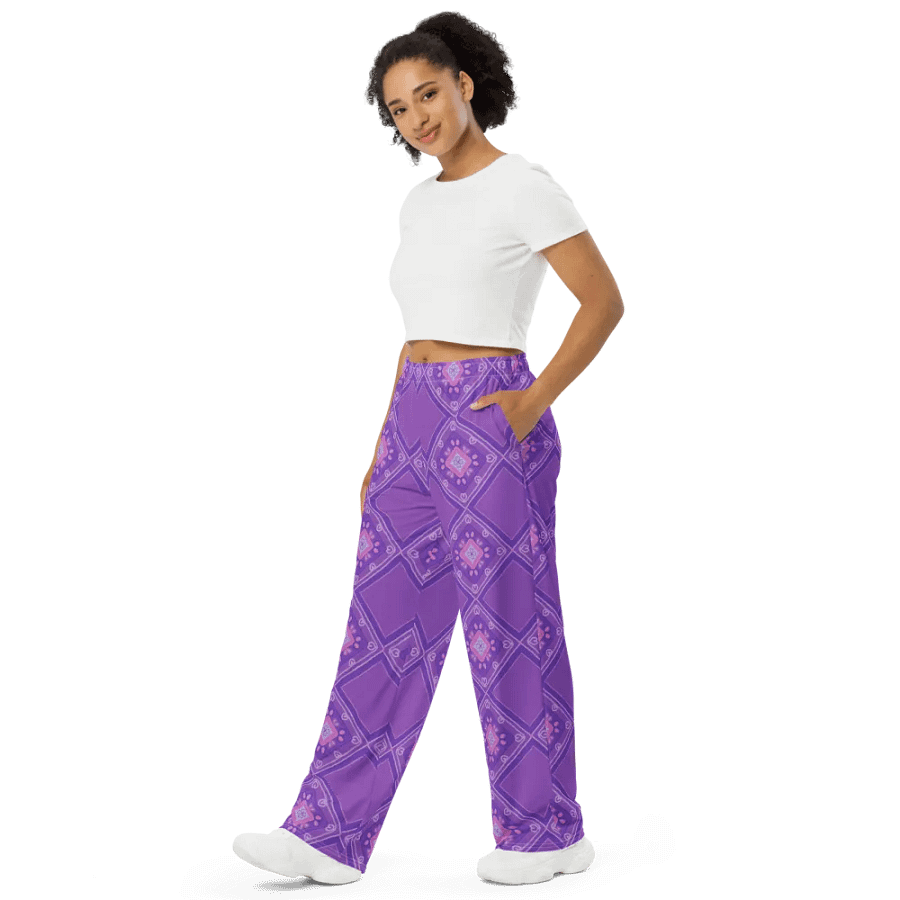 Light Purple Wide-Leg Pants product image (4)