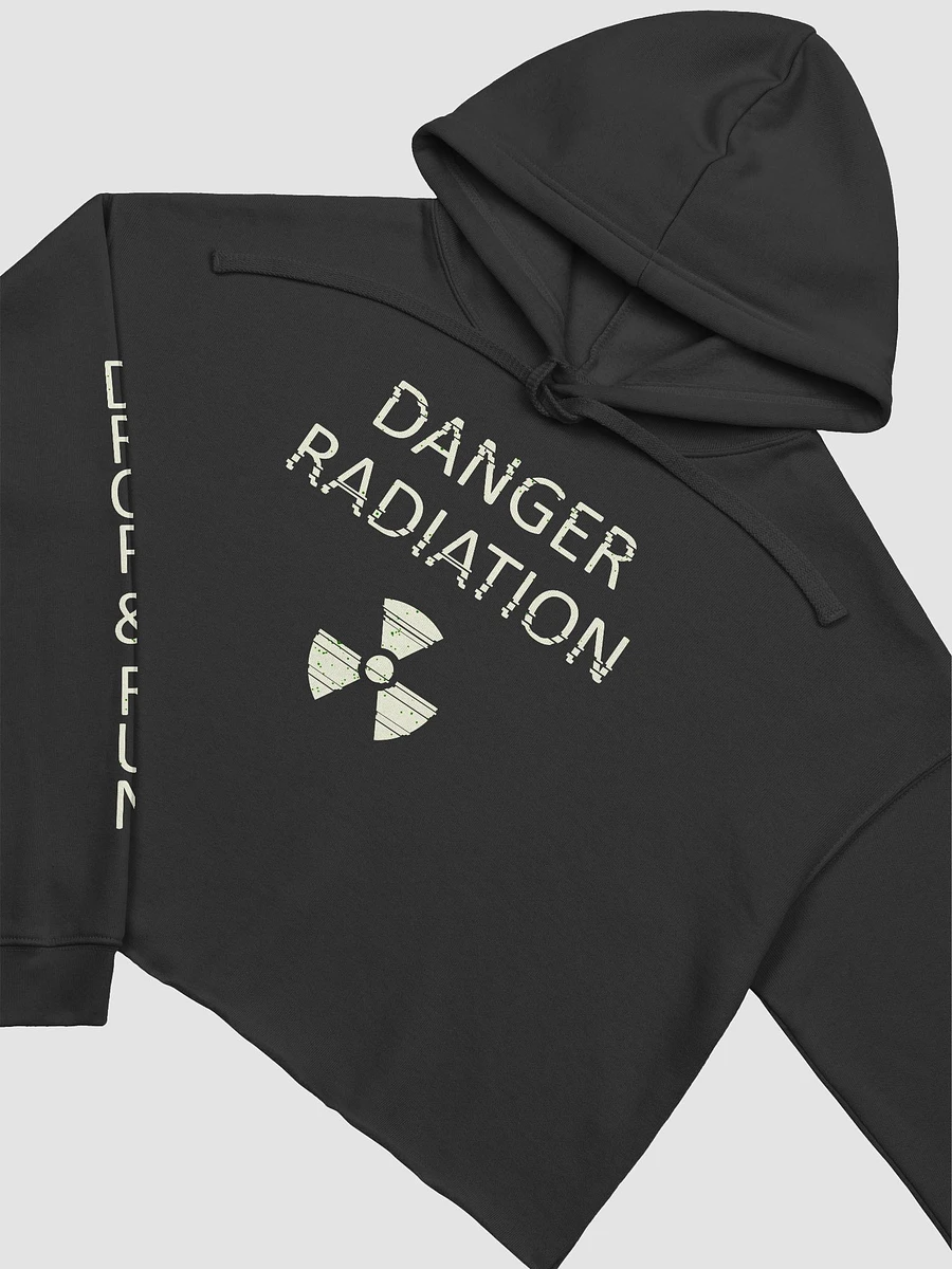 Co-60 Fan Club dark sleeve print fleece crop hoodie product image (3)