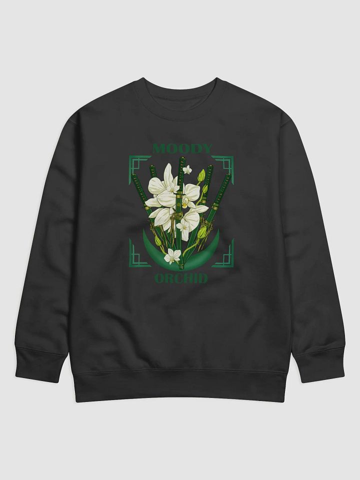 Green Japanese Katana & Orchids Sweatshirt product image (1)