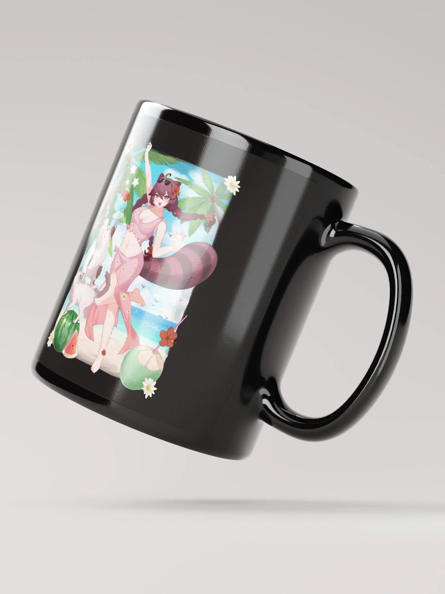 summer kiwi mug - black product image (3)