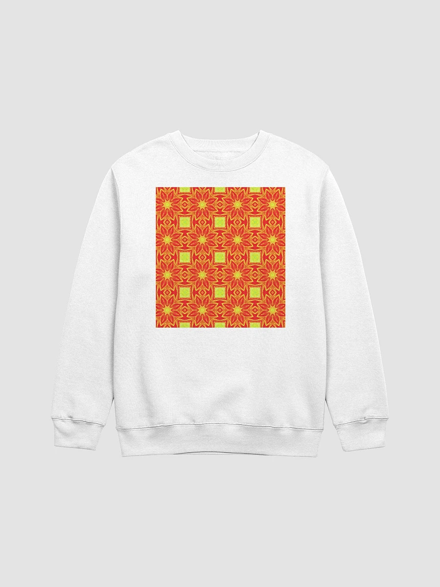 Abstract Repeating Orange Flower Ladies Sweatshirt product image (1)