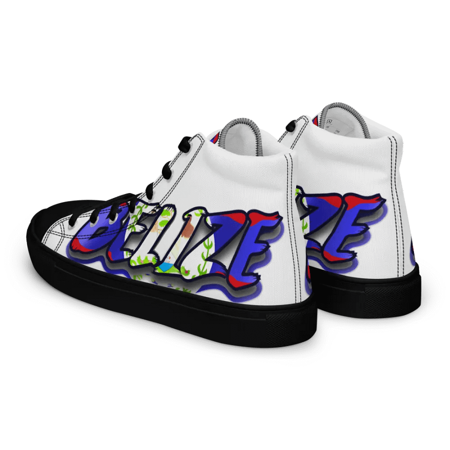 Belize @43 Independence Day Women's High Top Canvas Shoes product image (3)