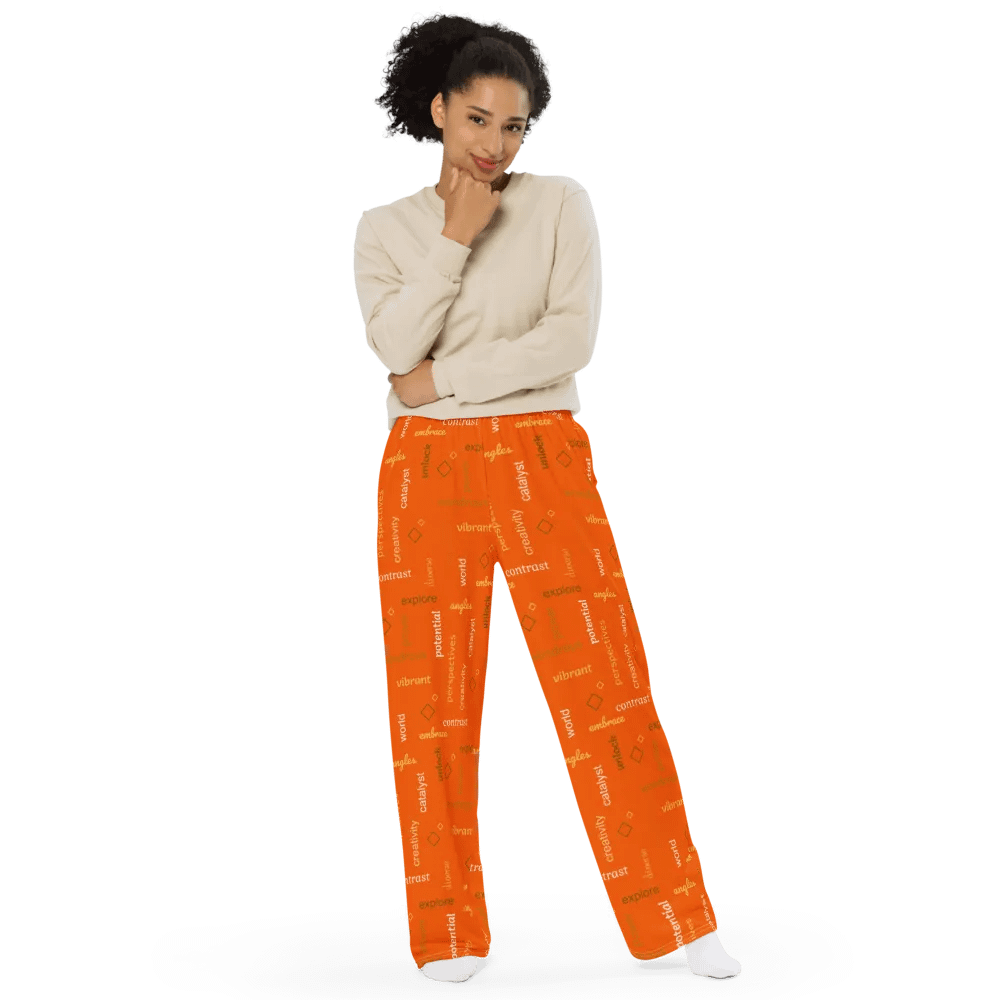 different perspectives orange PANTS product image (1)