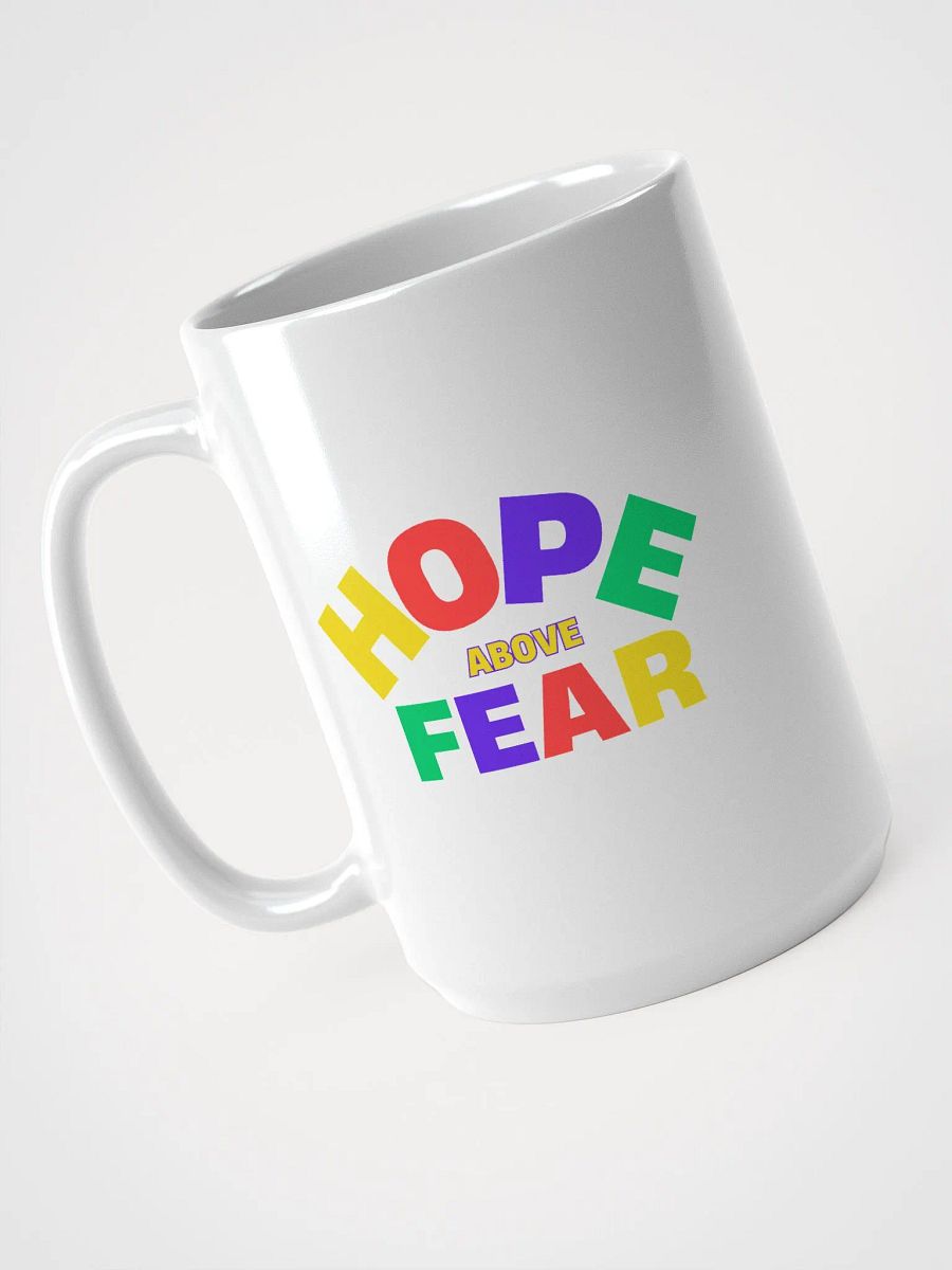 HOPE & FEAR Above White Glossy Mug product image (3)