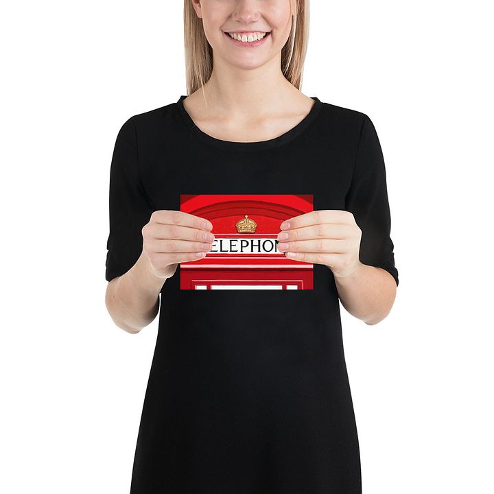 British Phone Booth Sign Matte Poster product image (2)
