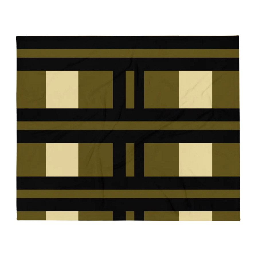 Beige And Brown With Black Stripes Throw Blanket product image (2)