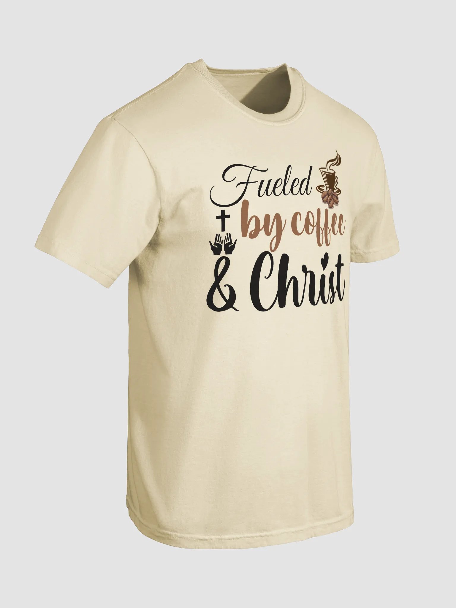 Fueled By Coffee and Chris, Comfort Colors T-shirt. product image (14)