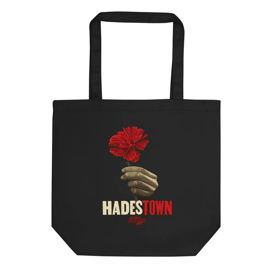 Wait For Me Red Carnation Black Tote product image (1)