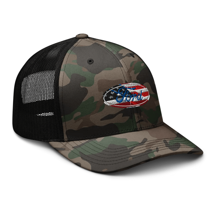 Freedom Script Camo Trucker Hat product image (6)