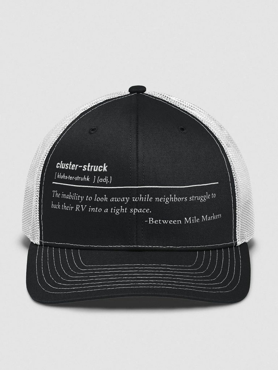 Cluster-Struck trucker hat with white lettering product image (1)