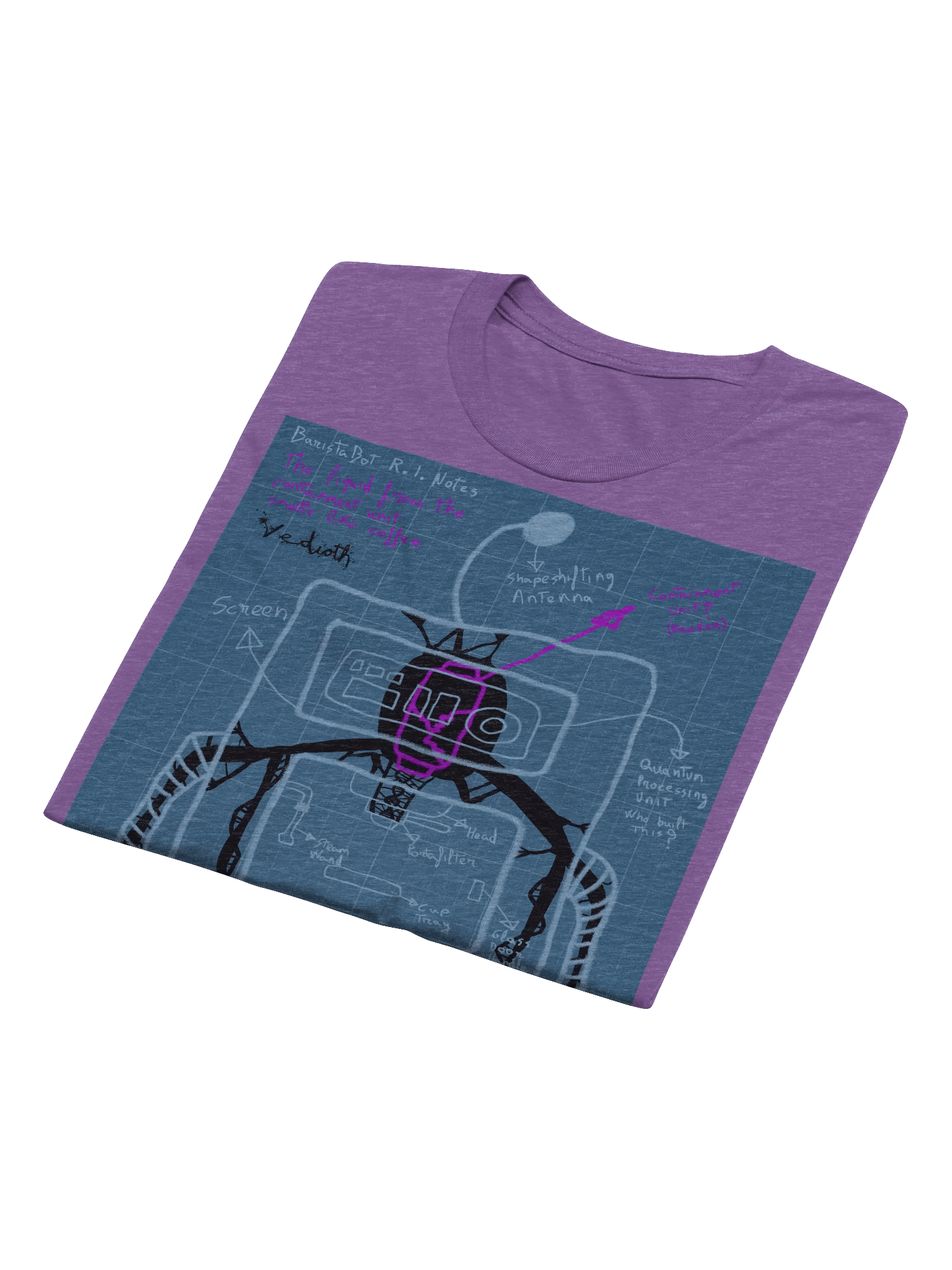 Barista Bot Blueprint Shirt - HallowBean 2024 product image (15)