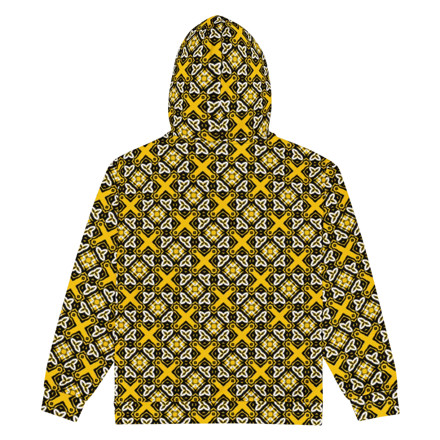 Symmetric X Grid Unisex Zip Hoodie product image (5)