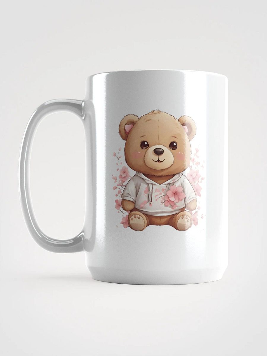 Floral Teddy Bear White Glossy Mug product image (6)