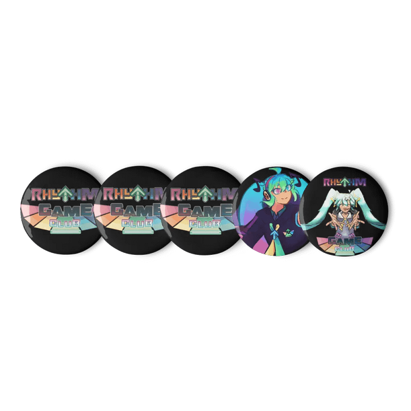 Rhythm Game Club Pins