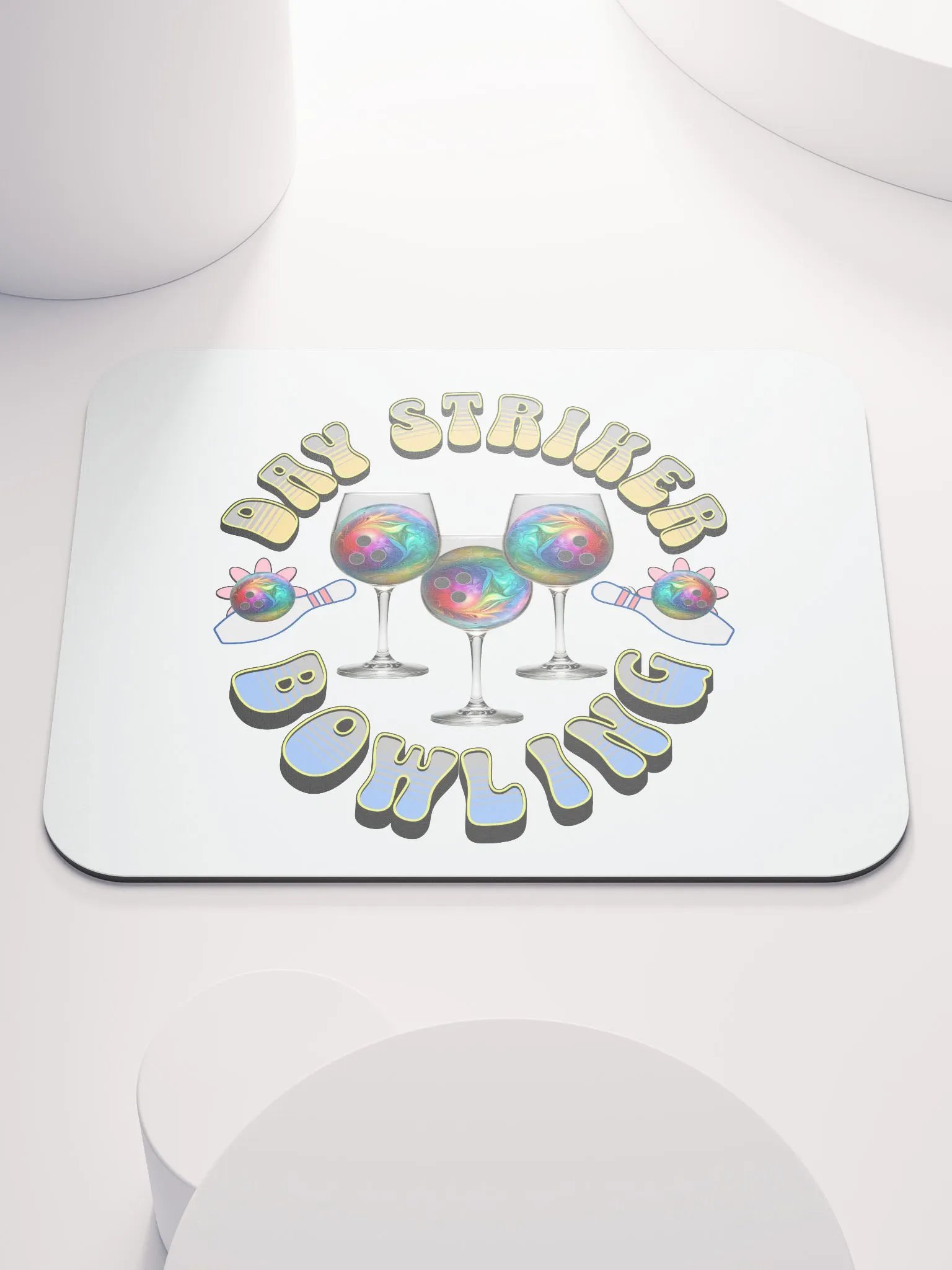 Day Striker Bowling & Wine Mouse Pad product image (1)