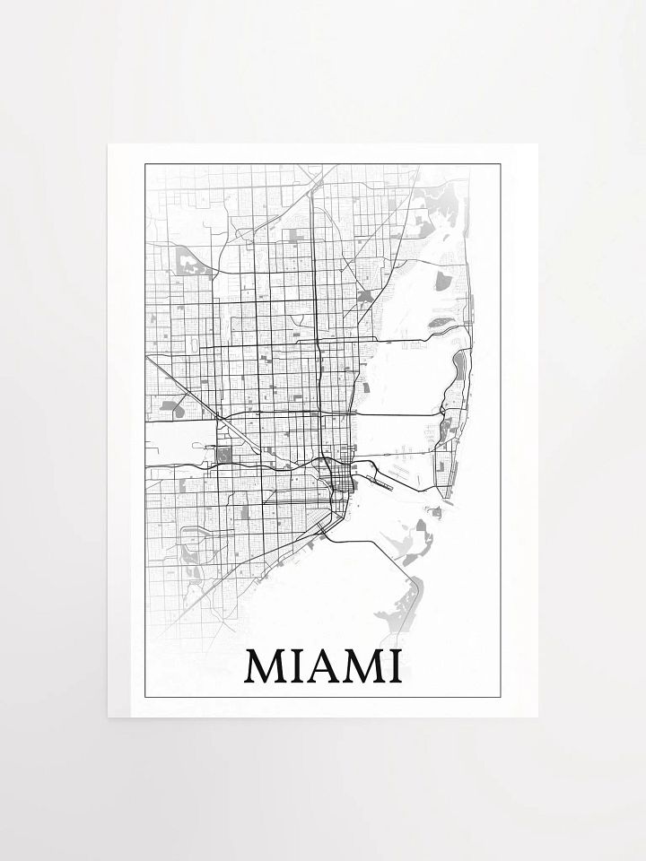 Miami, Florida, USA, city map print product image (5)