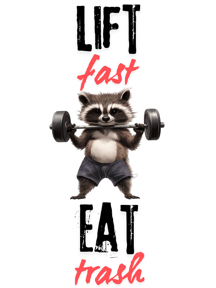 Lift Fast, Eat Trash Raccoon Warrior Tee - Unisex Tee product image (1)