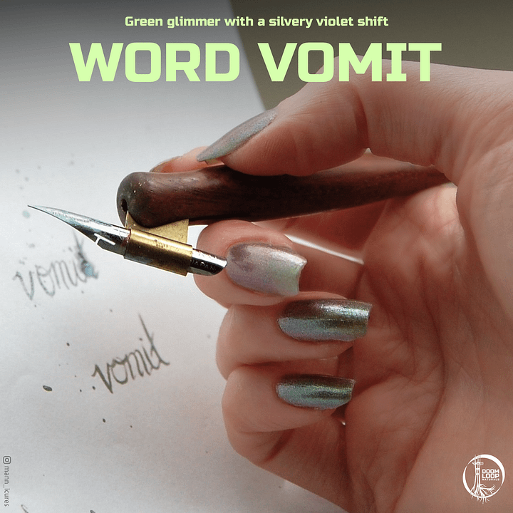 WORD VOMIT - Green Shimmer Silver Plum Shifty Nail Polish product image (1)
