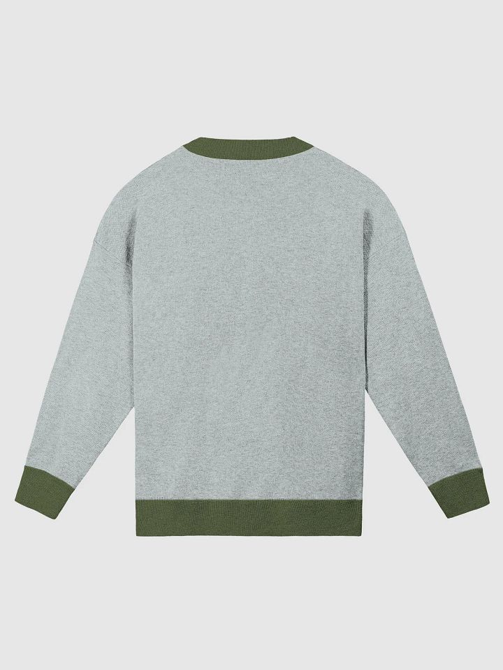 HABITUAL INSTIGATOR (lg. lined design, powder blue and olive) knitwear relaxed crewneck product image (8)