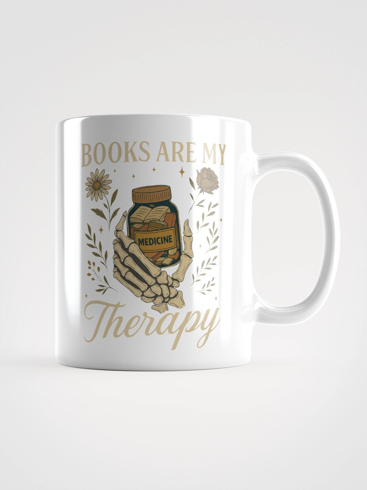Books Are My Therapy Glossy Mug product image (2)