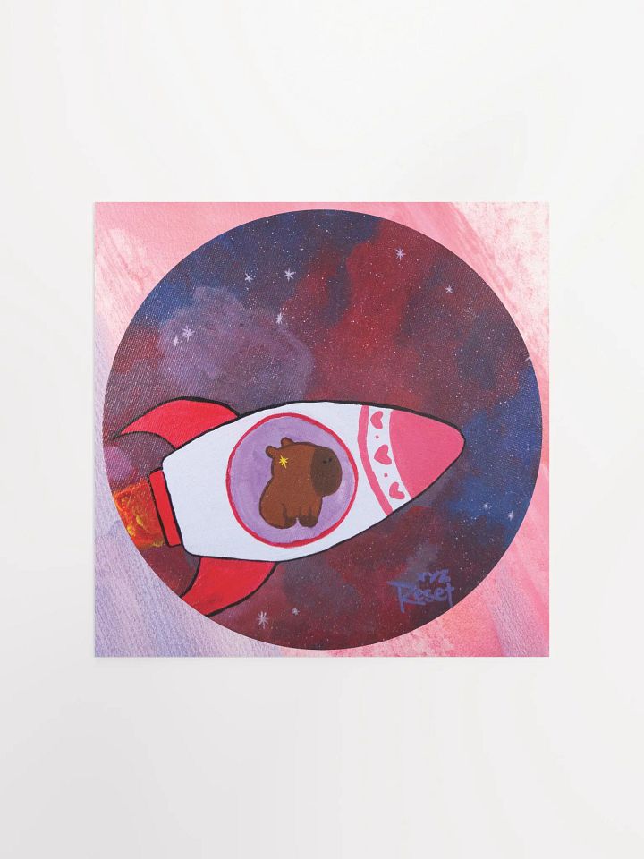 🌌 Espacio w/background | Capybara Print product image (1)