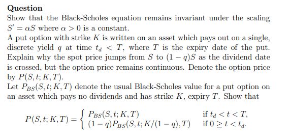 TD - Black-Scholes equation, spot price and option price product image (1)