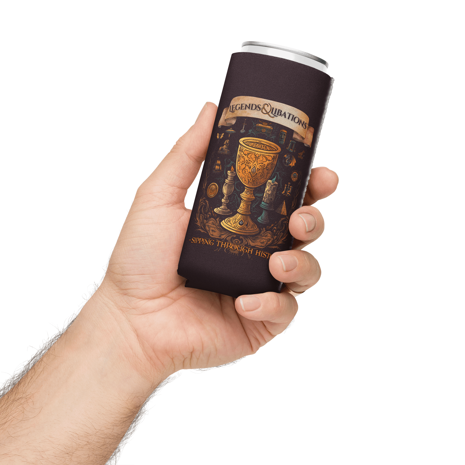 Legends & Libations Dual Logo Slim Sized Coozie product image (3)