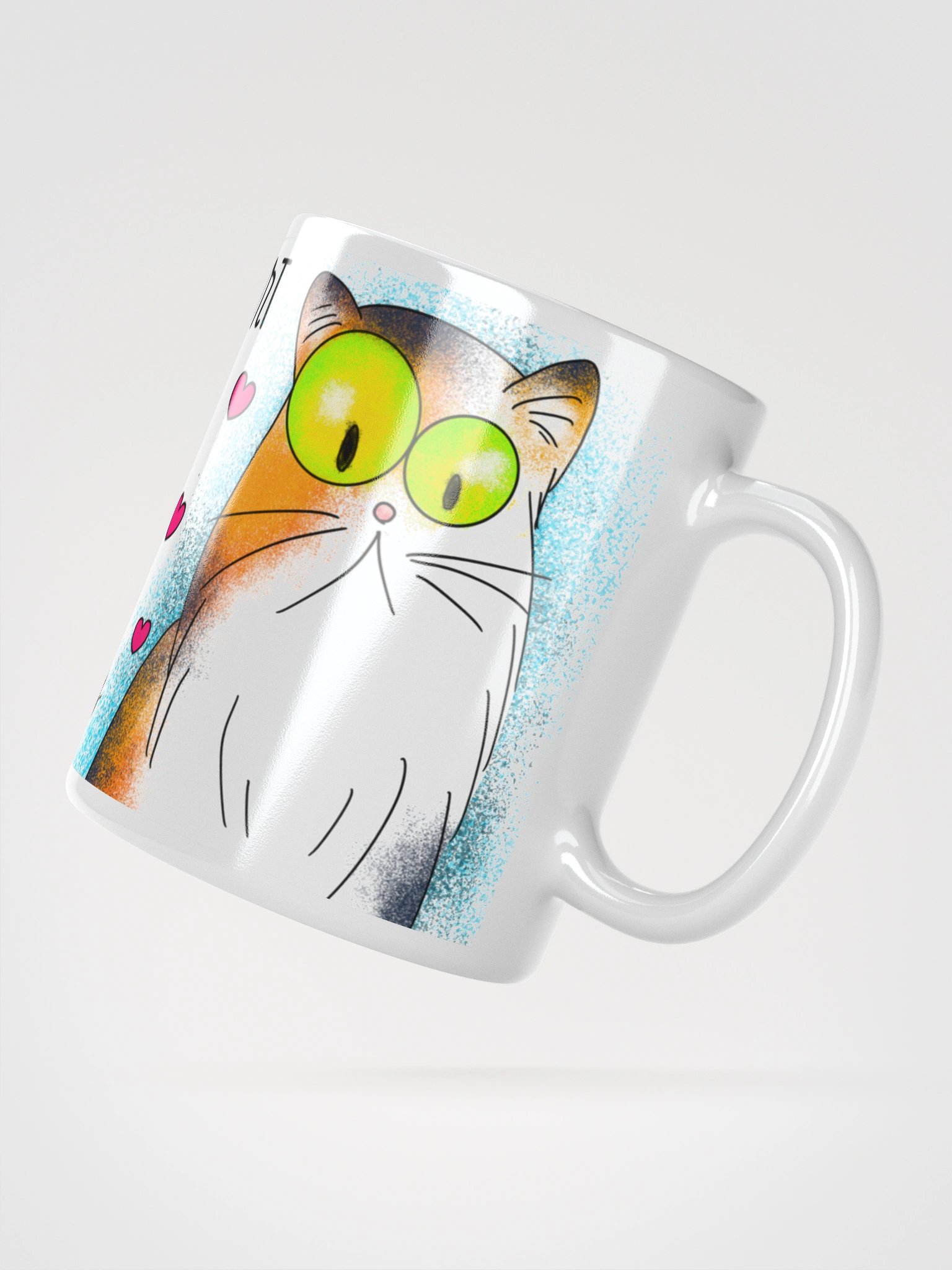 Meow Hug Life: White Glossy Mug product image (7)