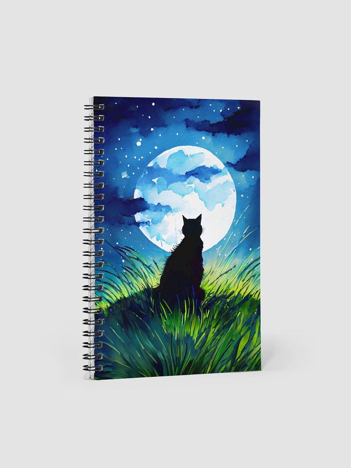 A Cat Sings To The Moon Spiral Notebook product image (1)