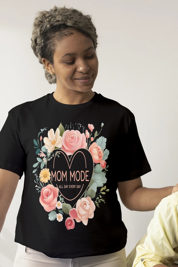 Mothers Day Floral Wreath Mom Mode T-Shirt product image (1)